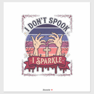 Sticker Don Spook Sparkle Mains de Zombie Halloween Sang_1