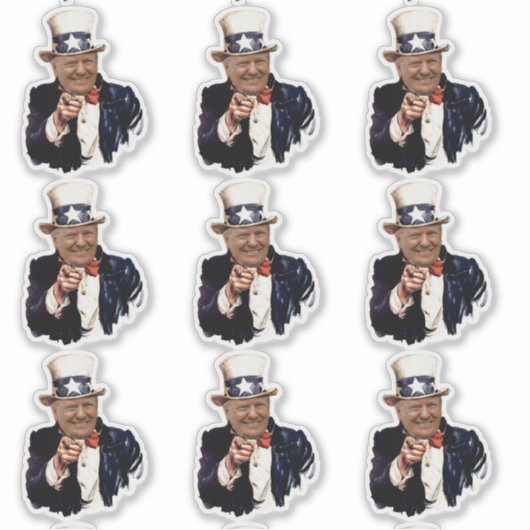 Sticker Donald Trump 2020 Oncle Sam (Devant)