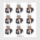 Sticker Donald Trump 2020 Oncle Sam (Feuille)