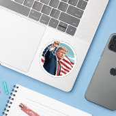 Sticker Donald Trump 2024 (Ordinateur portable avec iPhone)