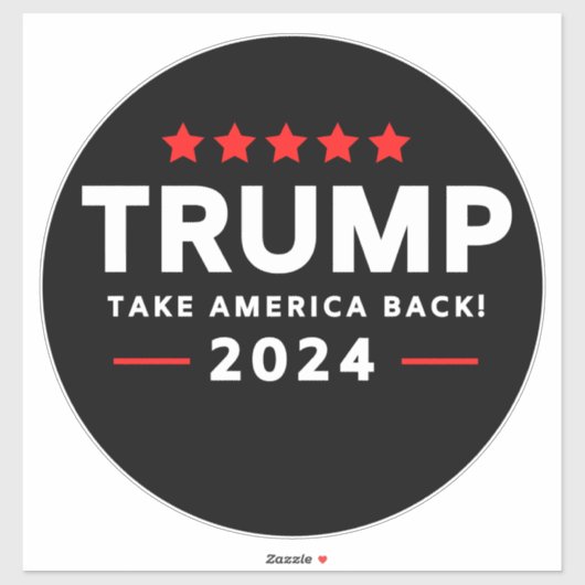 Sticker Donald Trump 2024 et l'Amérique (Feuille)