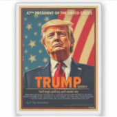 Sticker Donald Trump 2024 - série amusante ironique (Devant)