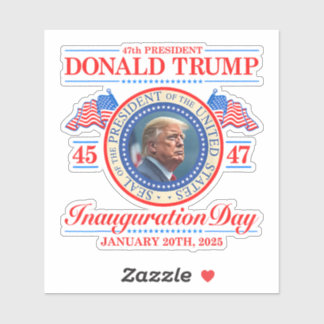 Sticker Donald Trump 47e investiture du président 2025