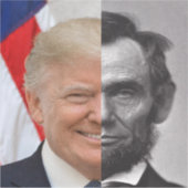 Sticker Donald Trump Abraham Lincoln (Devant)
