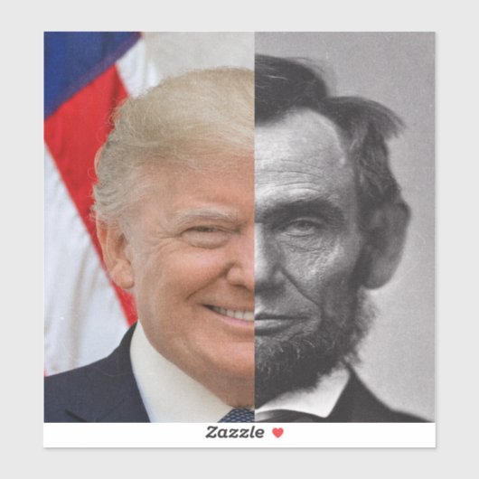 Sticker Donald Trump Abraham Lincoln (Feuille)
