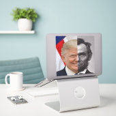 Sticker Donald Trump Abraham Lincoln (Ordinateur portable sur le bureau)