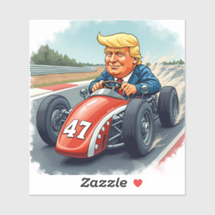 Sticker Donald Trump, champion de course automobile