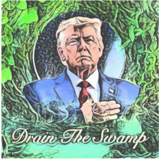 Sticker Donald Trump Drain The Swamp 2024 decal
