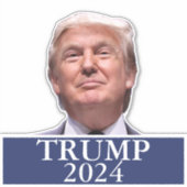 Sticker Donald Trump Photo Président 2024 Décal (Devant)