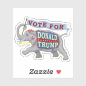 Sticker Donald Trump Président 2024 Eléphant républicain (Feuille)