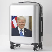 Sticker Donald Trump Président des États-Unis Maison Blanc (Sur valise)