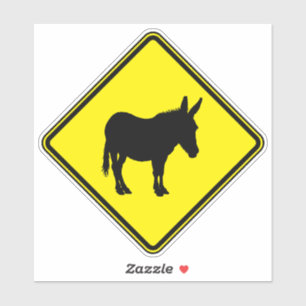 Sticker Donkey Silhouette Donkey Clipart Animal Art Warnin