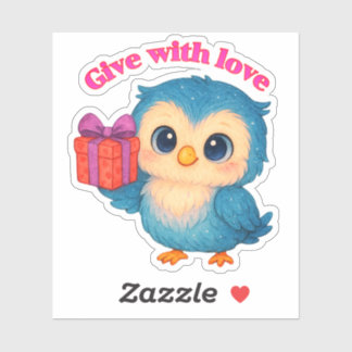 Sticker Donner avec amour - Chouette