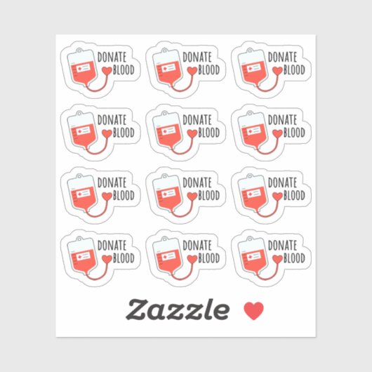 Sticker Donner Donner Sac de Don de Sang Calendrier Planif (Feuille)