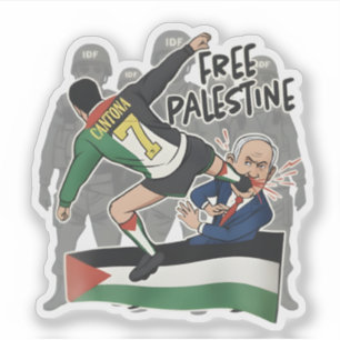 Sticker Donnez à Netanyahu le coup de pied caricature de l