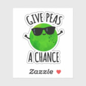 Sticker Donnez Aux Pois Une Chance Pois Pois Positif Pun (Feuille)