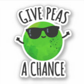 Sticker Donnez Aux Pois Une Chance Pois Pois Positif Pun (Devant)