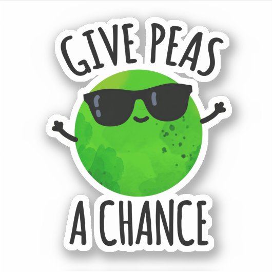 Sticker Donnez Aux Pois Une Chance Pois Pois Positif Pun (Devant)