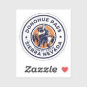 Sticker Donohue Pass randonnée siera nevada essais alpins (Feuille)