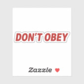 Sticker Don't Obey Portland Frog Protest (Feuille)