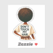 Sticker "Don't touch my hair" (Feuille)
