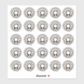 Sticker Donut avec givrage et arrosage (Feuille)