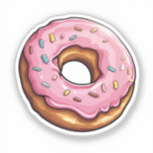 Sticker Donut de dessin animé (Recto)