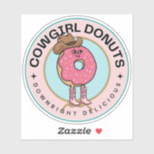 Sticker Donut, Drôle Sprinkings Roses (Feuille)