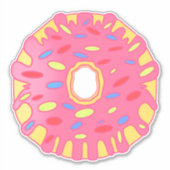 Sticker Donut glacé rose (Devant)