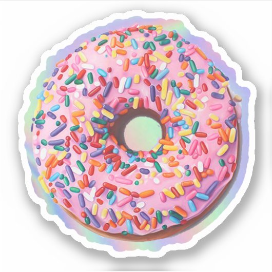 Sticker Donut holographique (Devant)