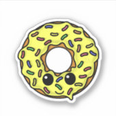 Sticker Donut Kawaii avec arrosages (Devant)