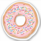 Sticker Donut Pink Frosting Sprinkles Cute | (Devant)