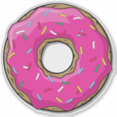 Sticker Donut rose, noisette, glaçage, arrosage, givrage (Devant)