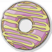 Sticker Donut rose, noix de muscade, givre, glaçage, glaça (Devant)