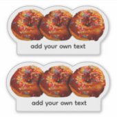 Sticker Donuts avec paillettes Ajoutez votre propre texte  (Devant)