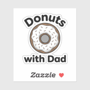Sticker Donuts avec Papa Design de T-shirt Donut Vintage_1
