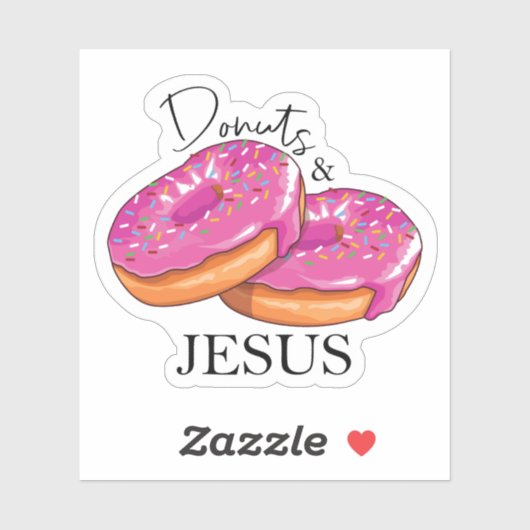 Sticker Donuts & Jésus (Feuille)