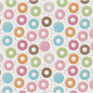 Sticker Donuts rose bleu et morceaux motif chocolat