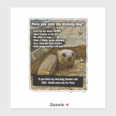 STICKER DOOBY CHIEN PERDU (Feuille)