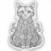 Sticker Doodart chat mignon (Devant)