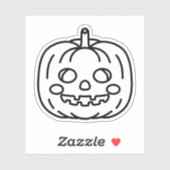 Sticker Doodle citrouille d'Halloween (Feuille)