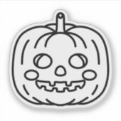 Sticker Doodle citrouille d'Halloween (Devant)