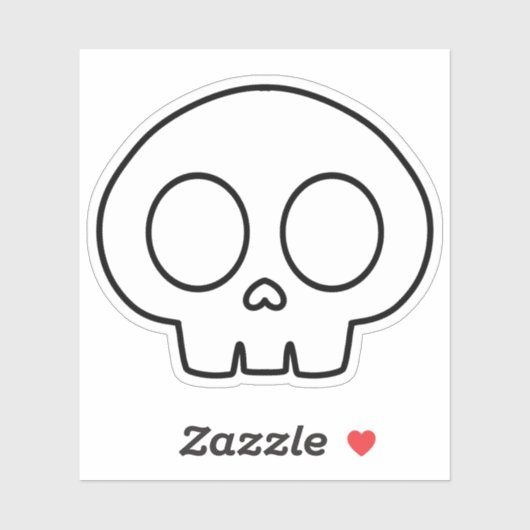 Sticker Doodle crâne (Feuille)