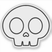 Sticker Doodle crâne (Devant)