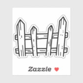 Sticker Doodle de clôture de jardin (Feuille)