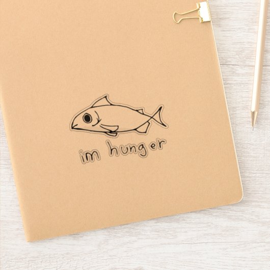 Sticker Doodle de poisson aléatoire (Carnet)
