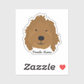 Sticker Doodle Mama Goldendoodle (Feuille)