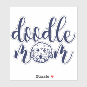 Sticker Doodle maman - doodle chien maman cadeau