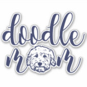 Sticker Doodle maman - doodle chien maman cadeau (Devant)