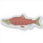 Sticker Doodle Saumon Sockeye (Devant)
